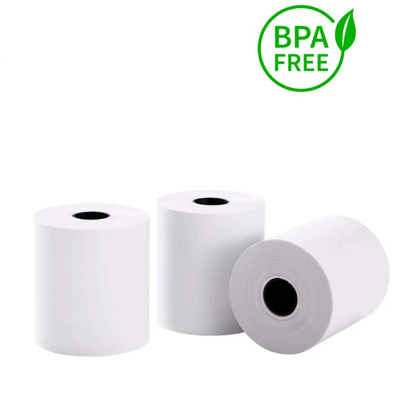 ROLLOS PAPEL TERMICO 80x80 S/BPA 50 ROLLOS 65G